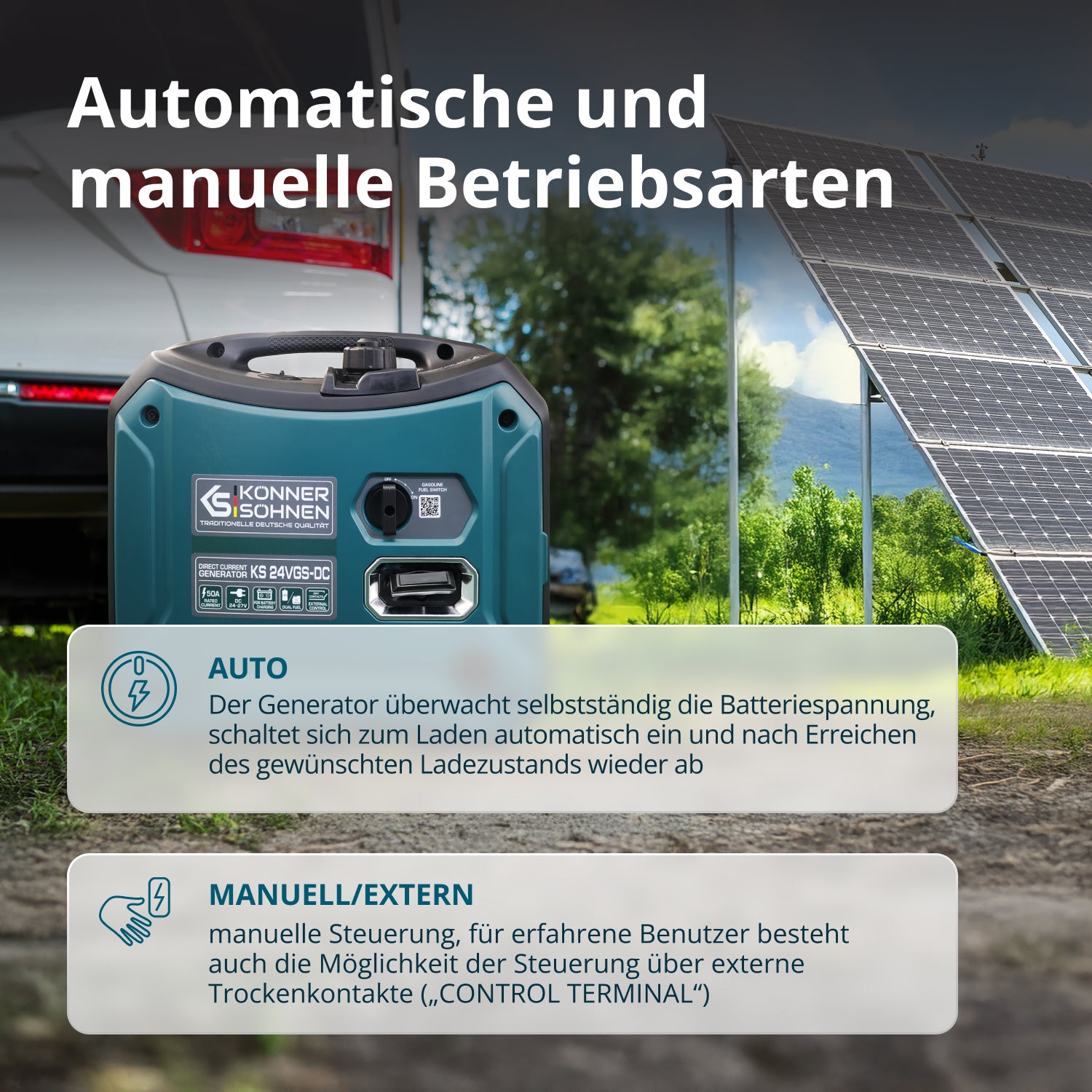 Generatore a Tensione Costante KS 24VGS-DC con Sistema a Doppio Carburante