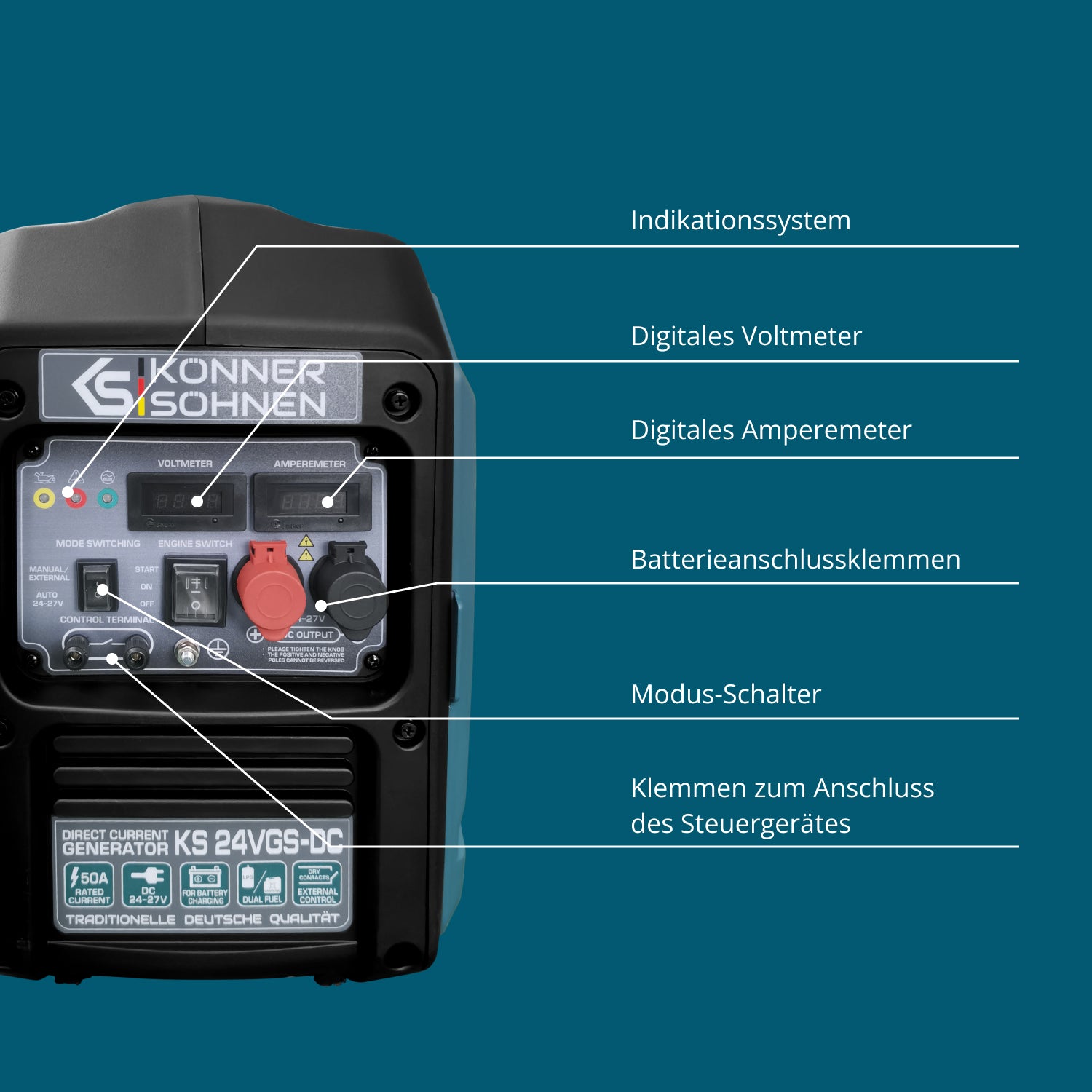 Generatore a Tensione Costante KS 24VGS-DC con Sistema a Doppio Carburante