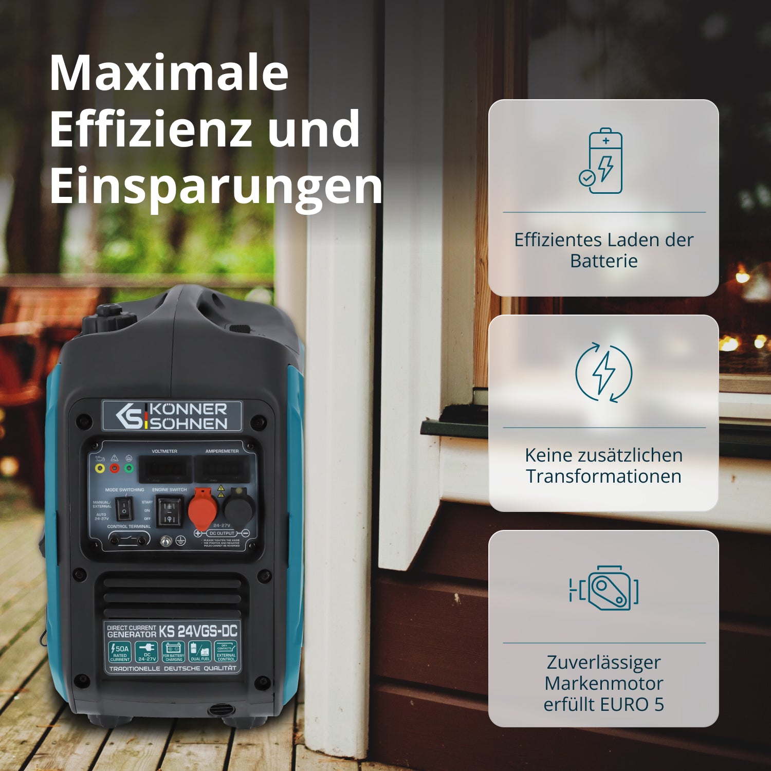 Generatore a Tensione Costante KS 24VGS-DC con Sistema a Doppio Carburante