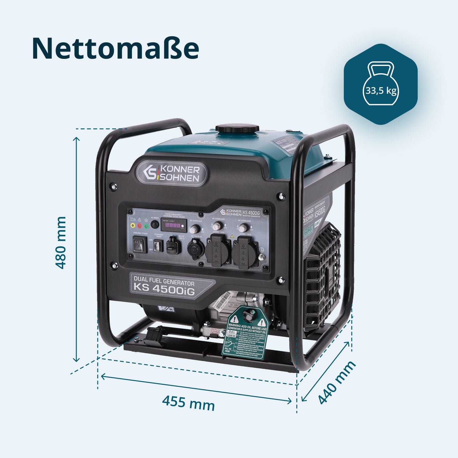 Gerador Inversor a Duplo Combustível KS 4500iG