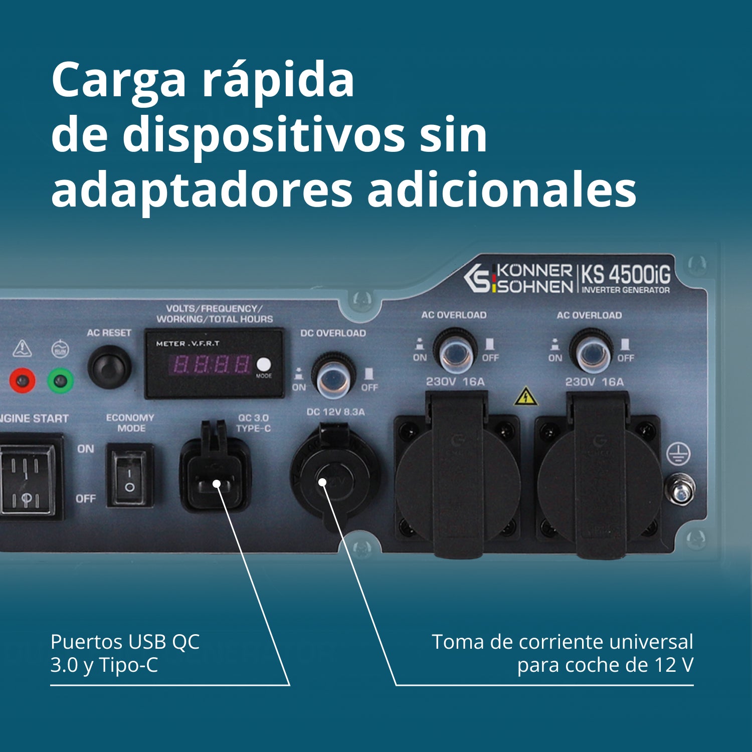 Generador inverter de doble combustible KS 4500iG