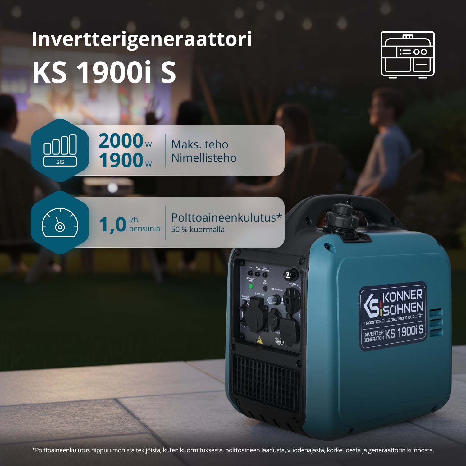Invertterigeneraattori KS 1900i S