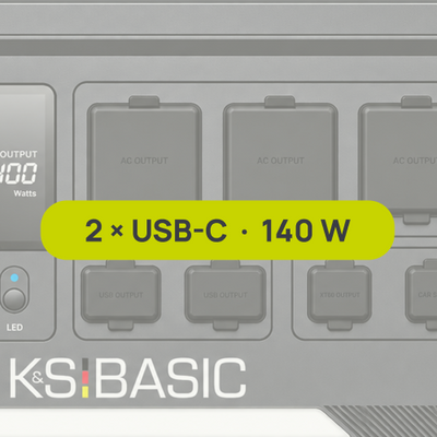 2 × USB-C PD až 140 W