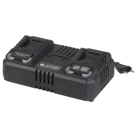 Doppel-Ladegerät für Akkubatterien 20 V KS C45A-2