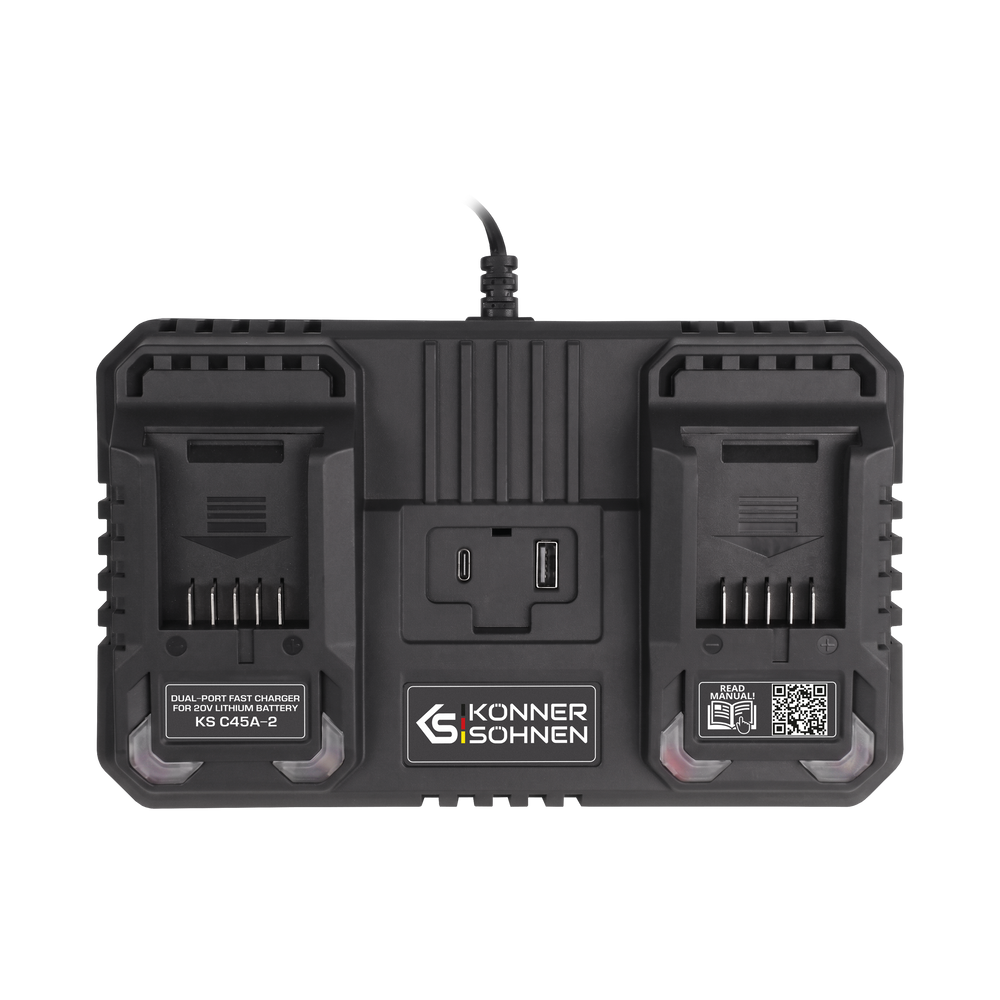 Dvojitá nabíječka pro dobíjecí baterie 20V KS C45A-2