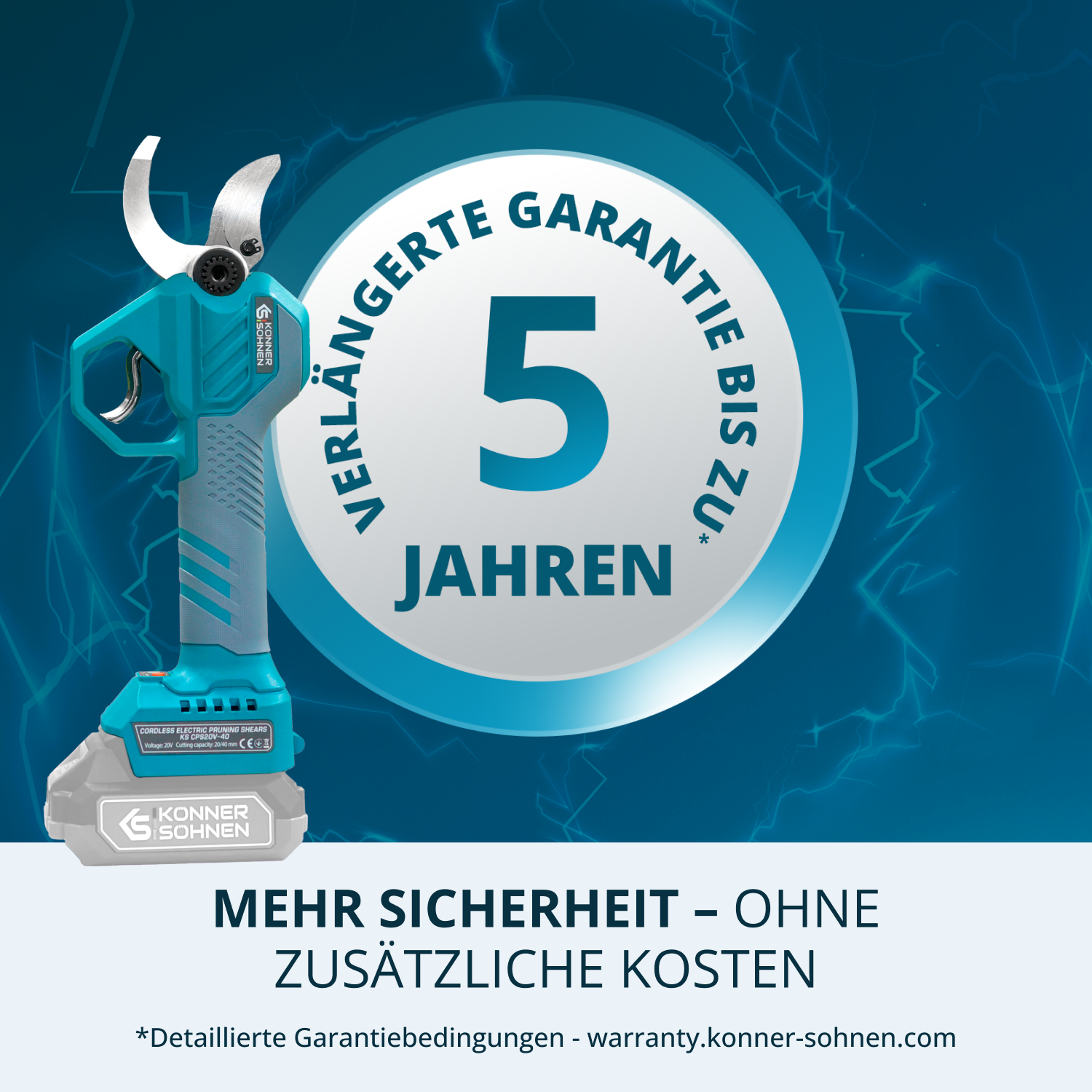 Akumulátorové elektrické prořezávací nůžky KS CPS20V-40 Case