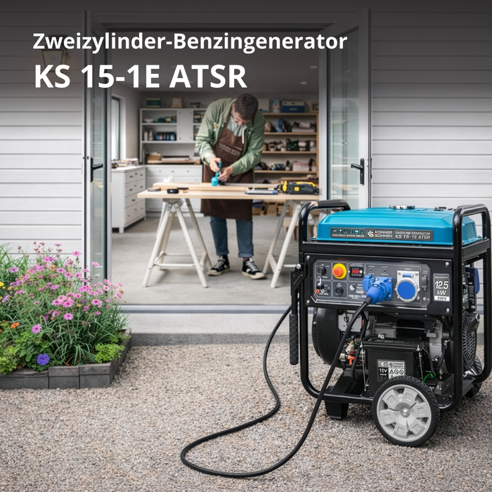 Benzingenerátor „Könner & Söhnen” KS 15-1E ATSR