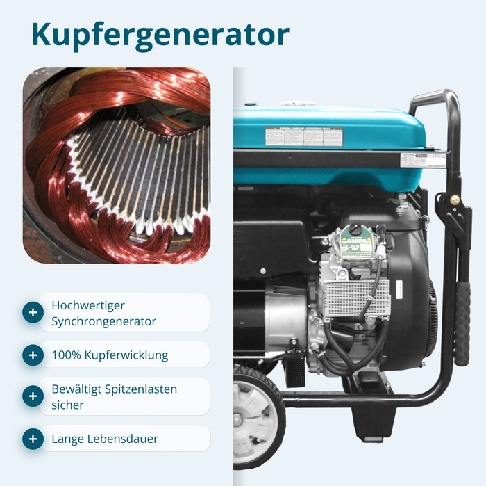 Benzingenerátor „Könner & Söhnen” KS 15-1E ATSR