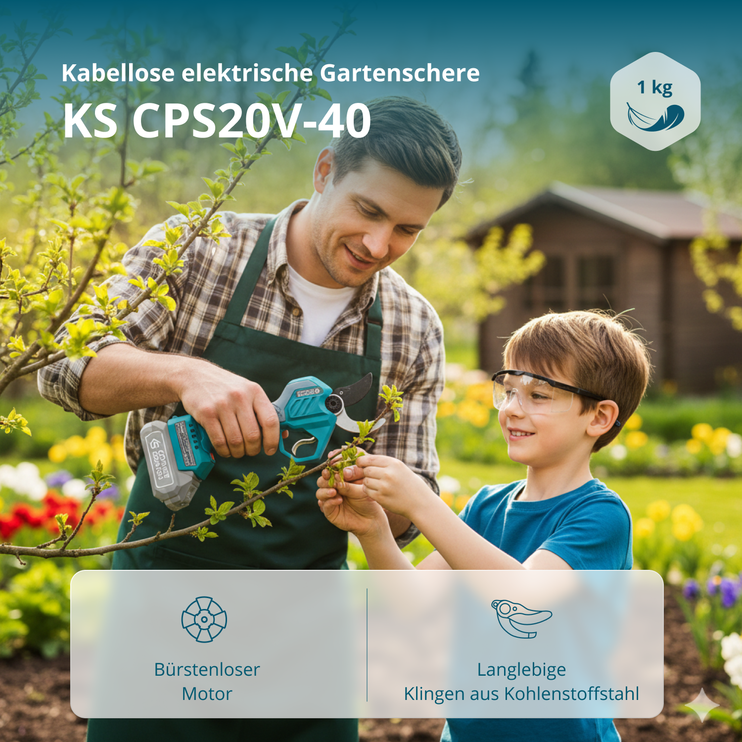 Tesoura de Poda Elétrica Sem Fios KS CPS20V-40