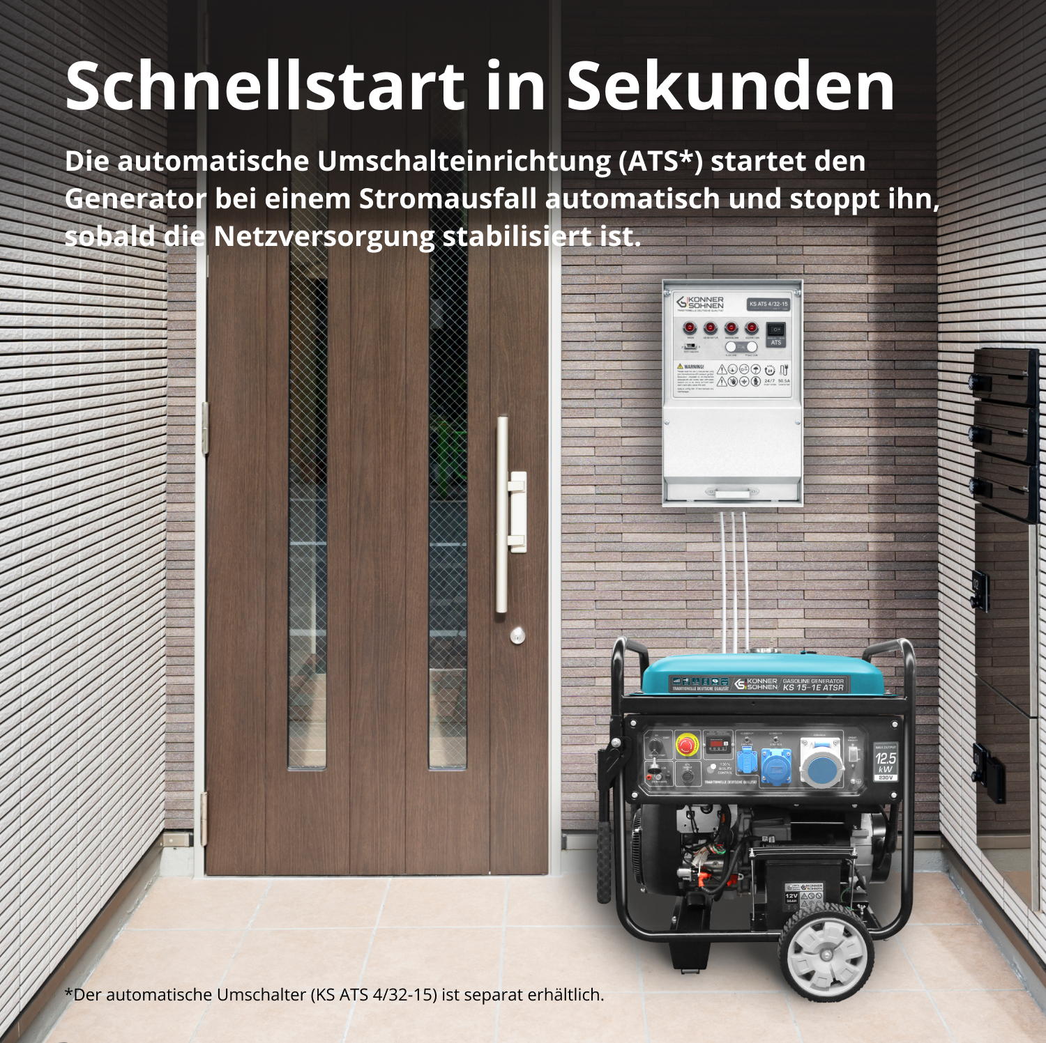 Benzingenerátor „Könner & Söhnen” KS 15-1E ATSR