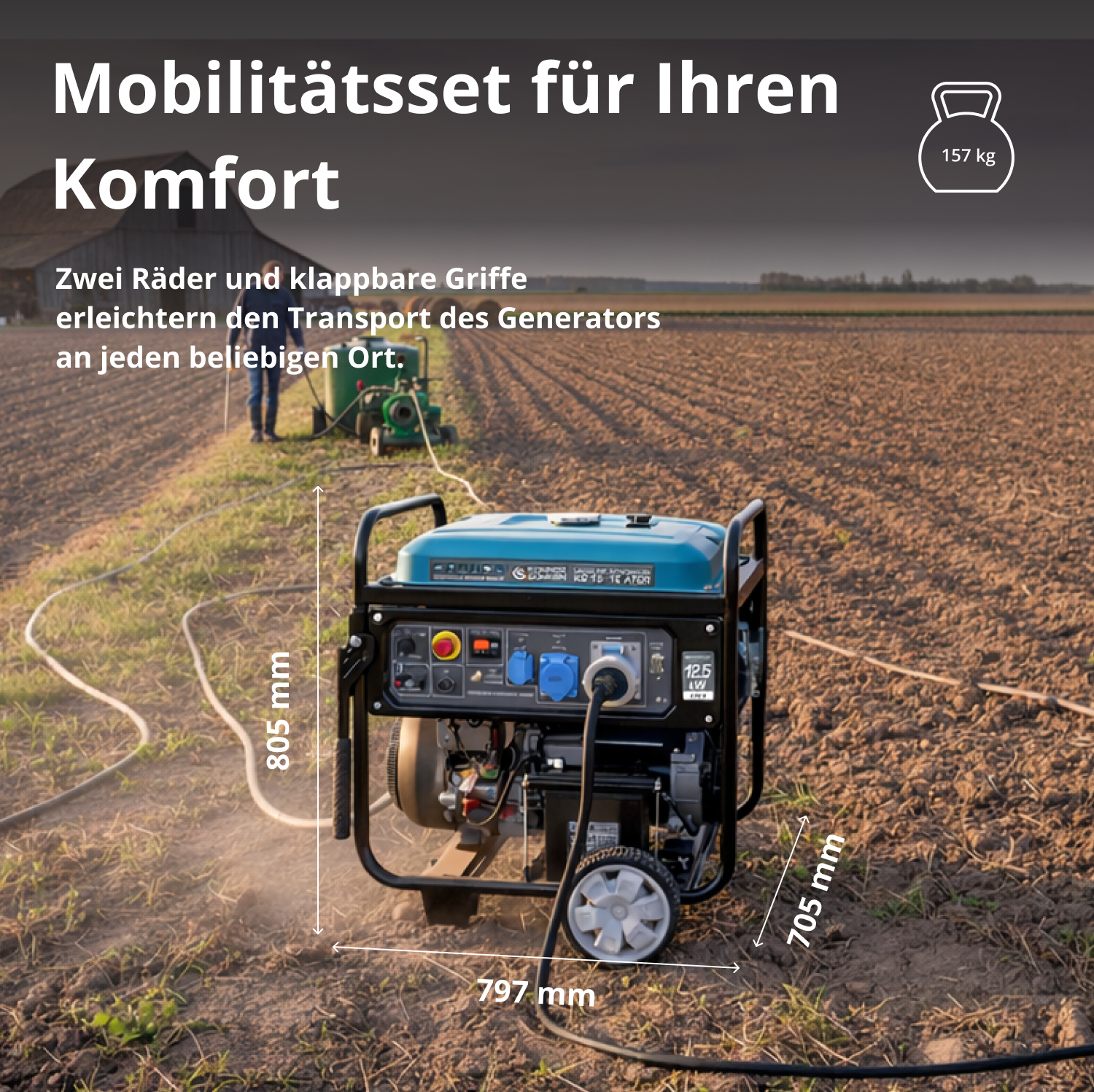 Benzingenerátor „Könner & Söhnen” KS 15-1E ATSR