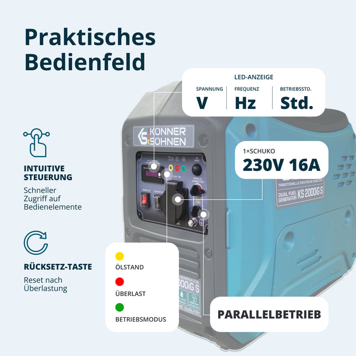 LPG/benzinski invertorski generator KS 2000iG S