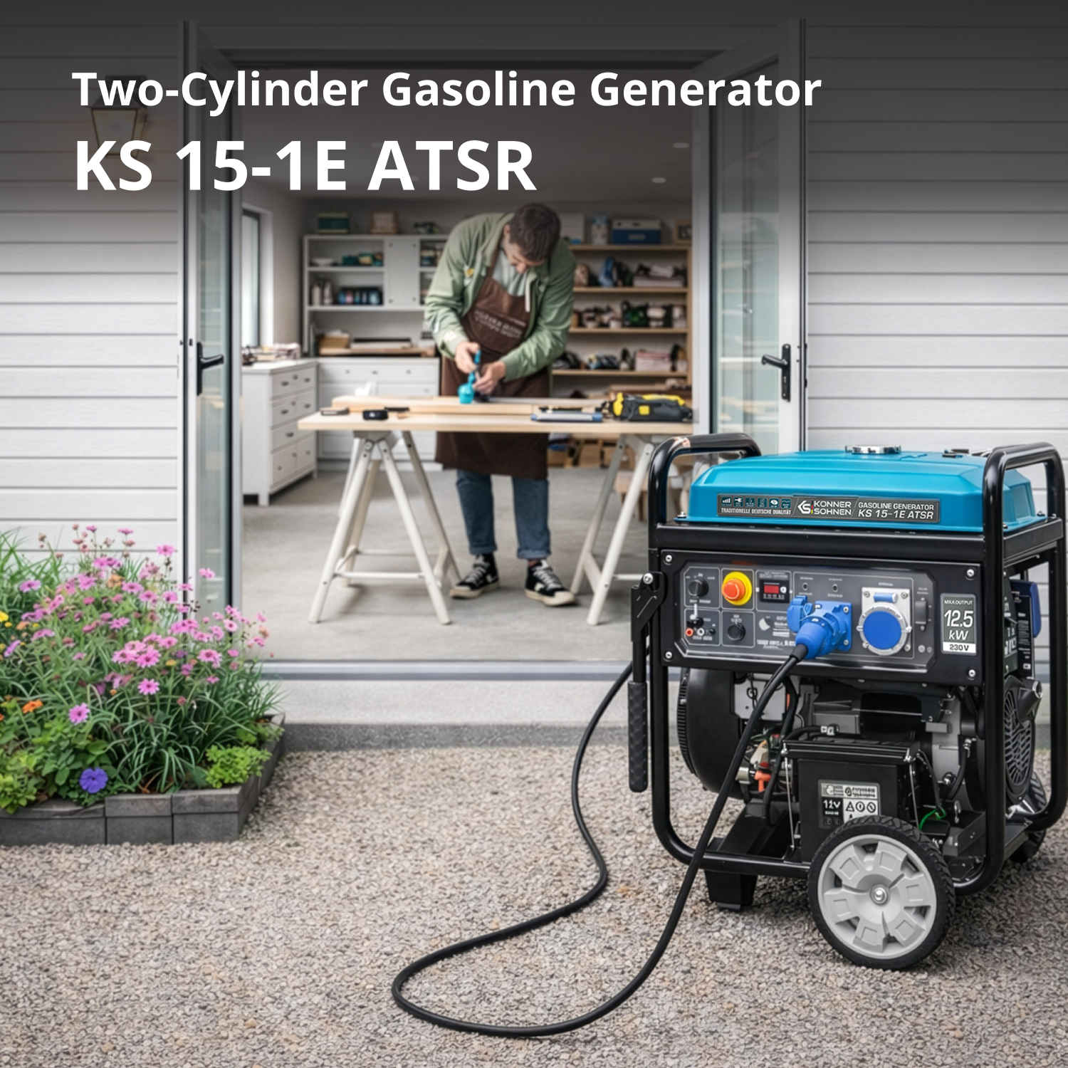 Gasoline generator "Könner & Söhnen" KS 15-1E ATSR
