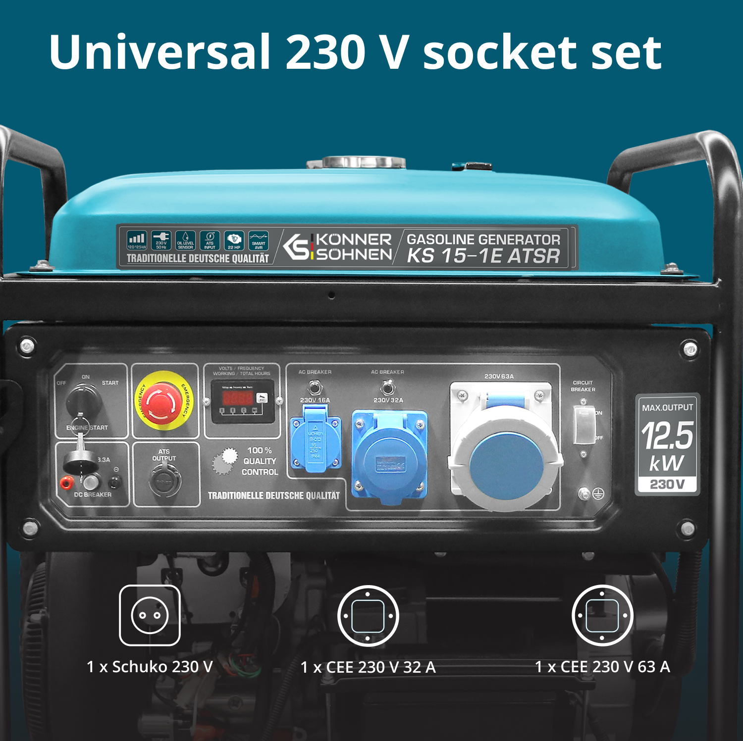 Gasoline generator "Könner & Söhnen" KS 15-1E ATSR