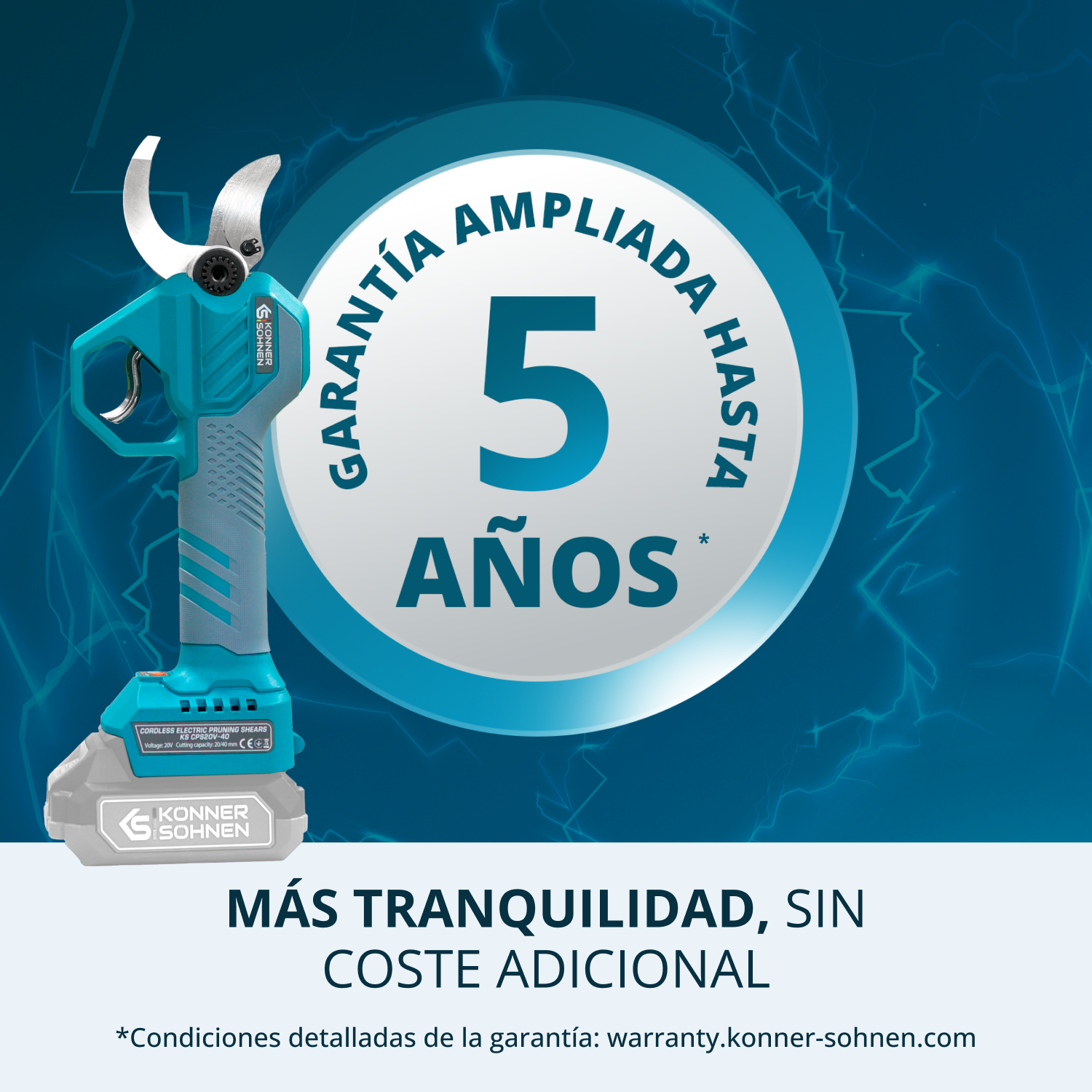 Tijera de podar a batería KS CPS20V-40