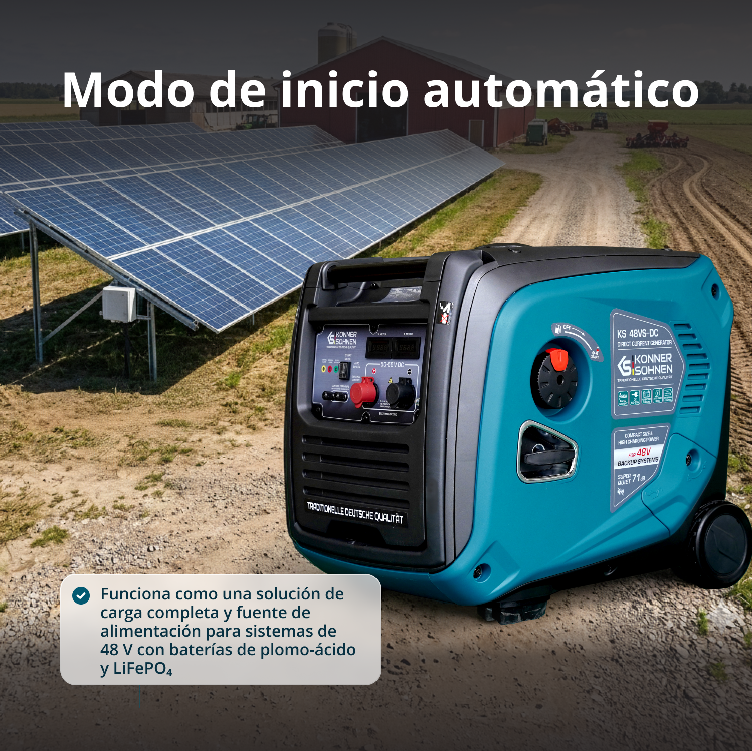 Generador de corriente continua KS 48VS-DC, versión 50–55V