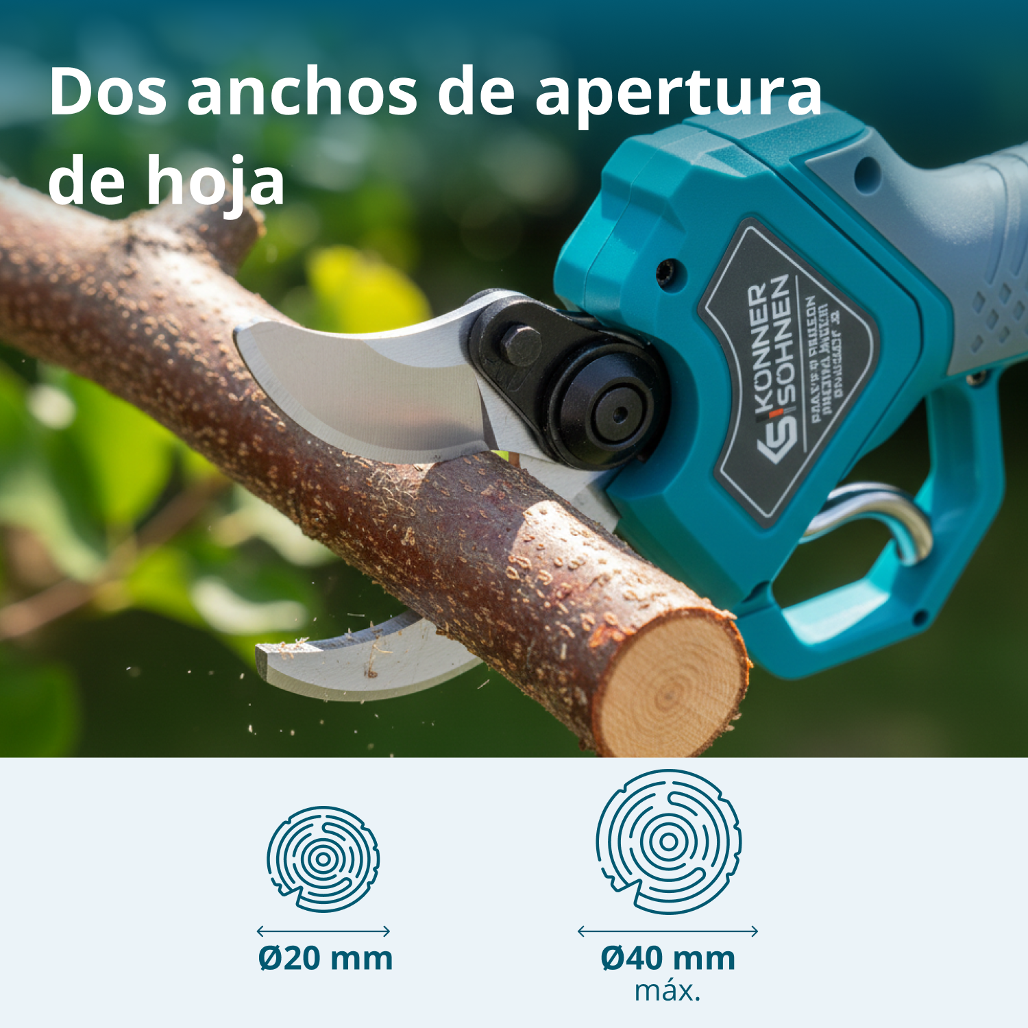 Tijera de podar a batería KS CPS20V-40