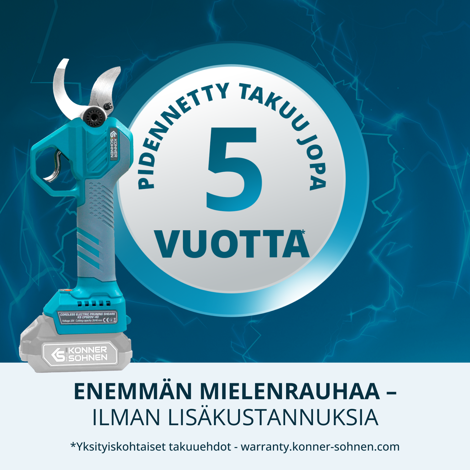 Johdottomat sähköiset oksasakset KS CPS20V-40