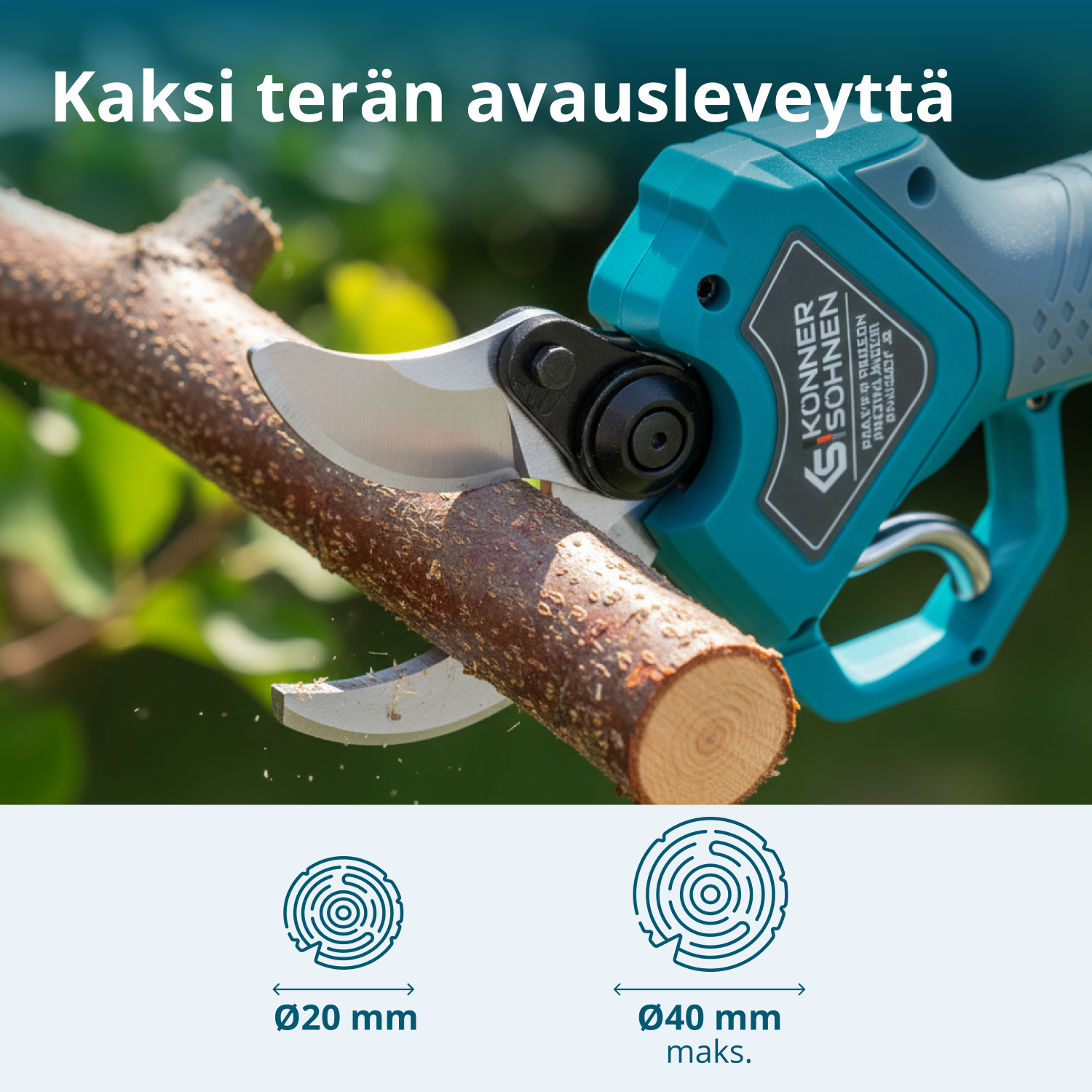 Johdottomat sähköiset oksasakset KS CPS20V-40