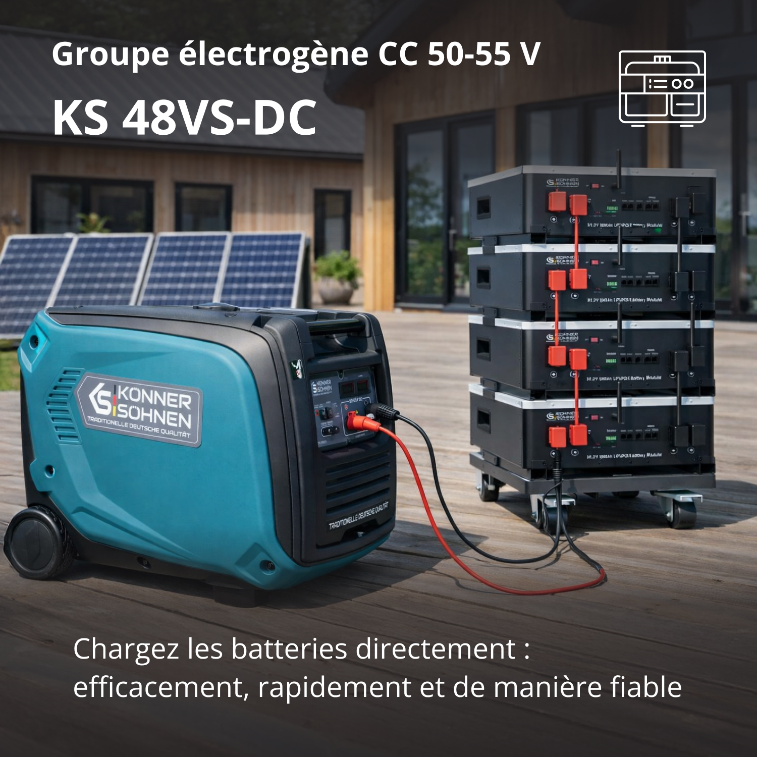 Groupe électrogène de courant continu KS 48VS-DC, version 50–55V