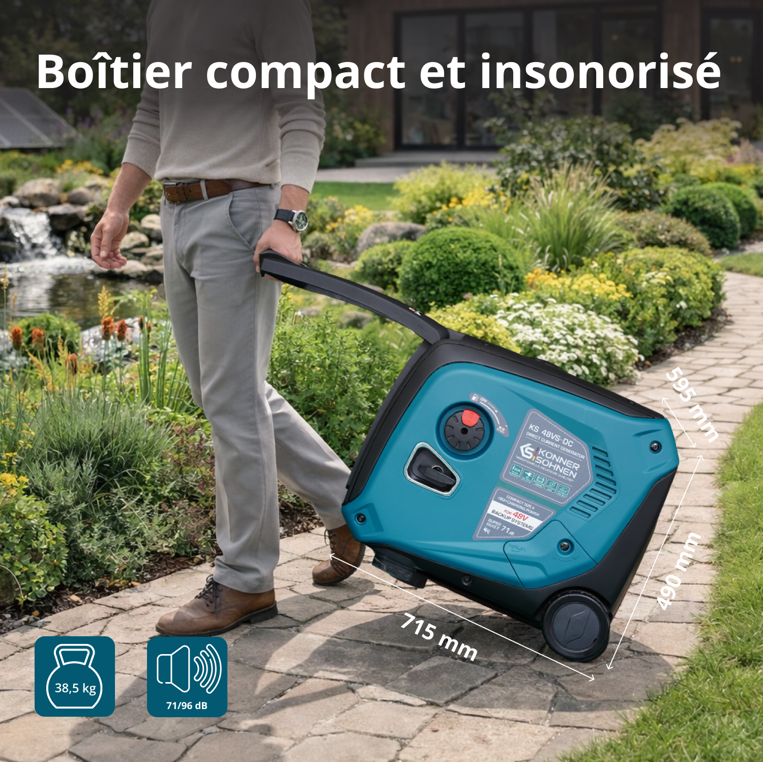 Groupe électrogène de courant continu KS 48VS-DC, version 50–55V