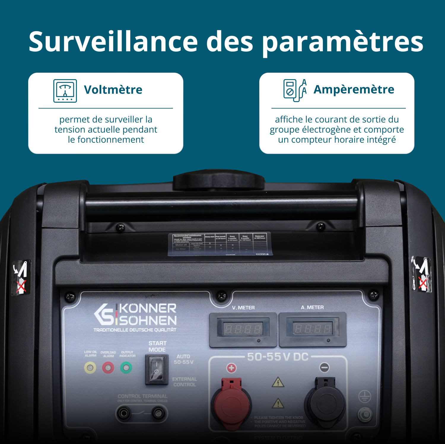 Groupe électrogène de courant continu KS 48VS-DC, version 50–55V