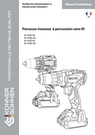 Perceuse visseuse à percussion sans fil KS D20V-60_80, KS ID20V-60_80