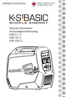 Inverter generator in Soundproof Housing KSB 21i S, KSB 30i S, KSB 40iE S