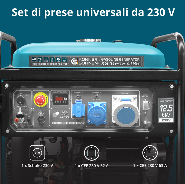 Generatore a benzina "Könner & Söhnen" KS 15-1E ATSR