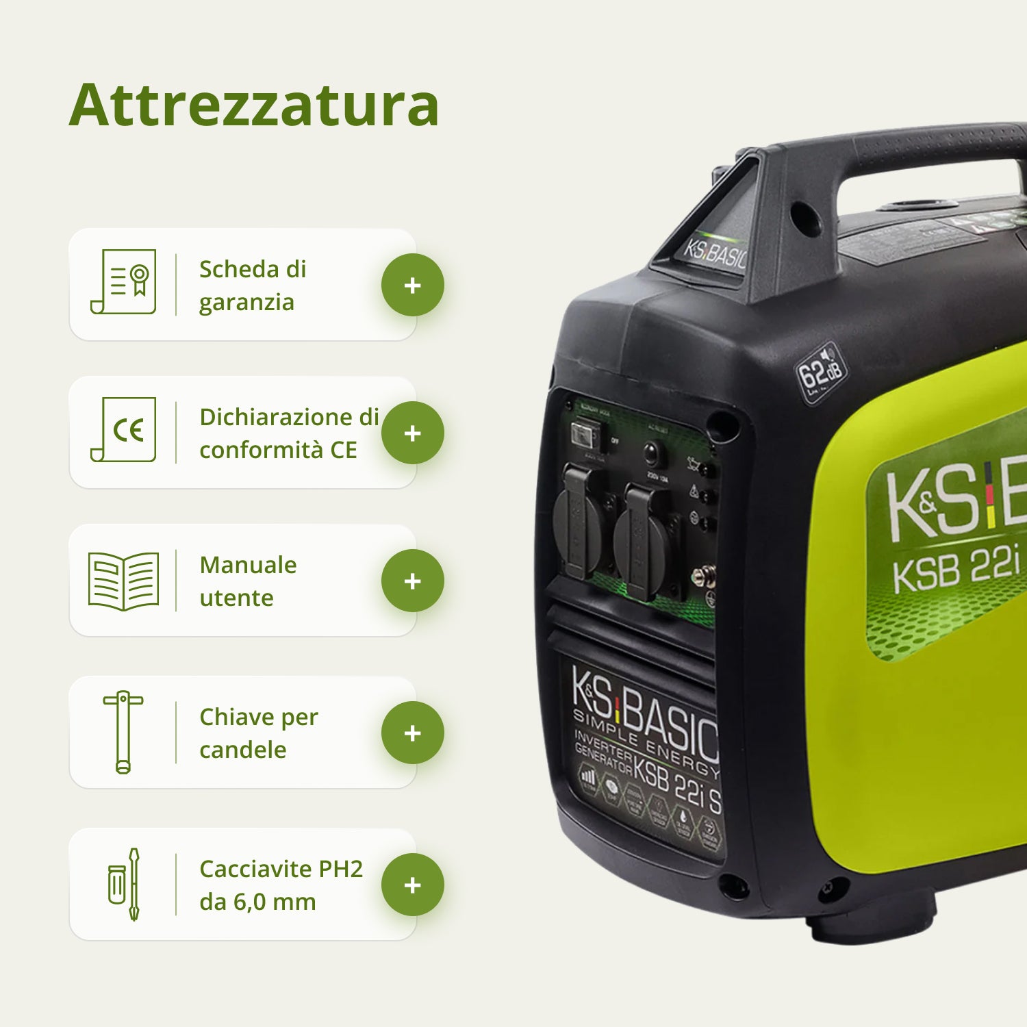 Generatore di inverter KSB 22i S