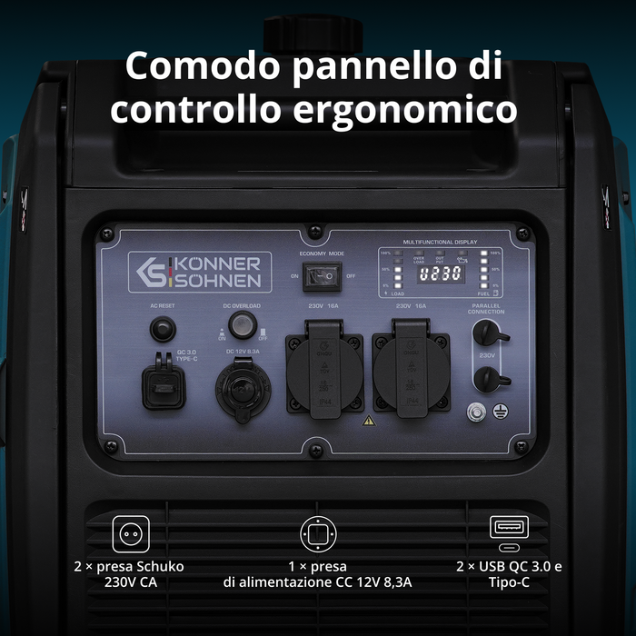 Generatore inverter a GPL/Benzina KS 4000iEG S