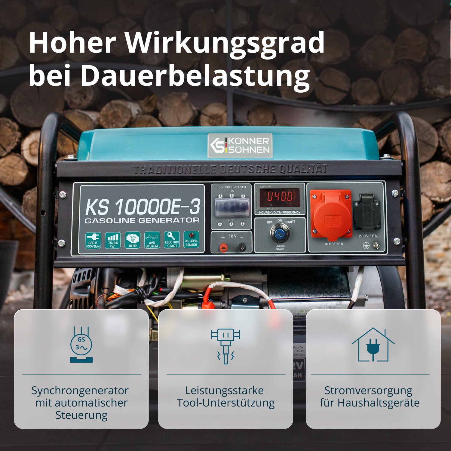 Benzingenerátor „Könner & Söhnen” KS 10000E-3