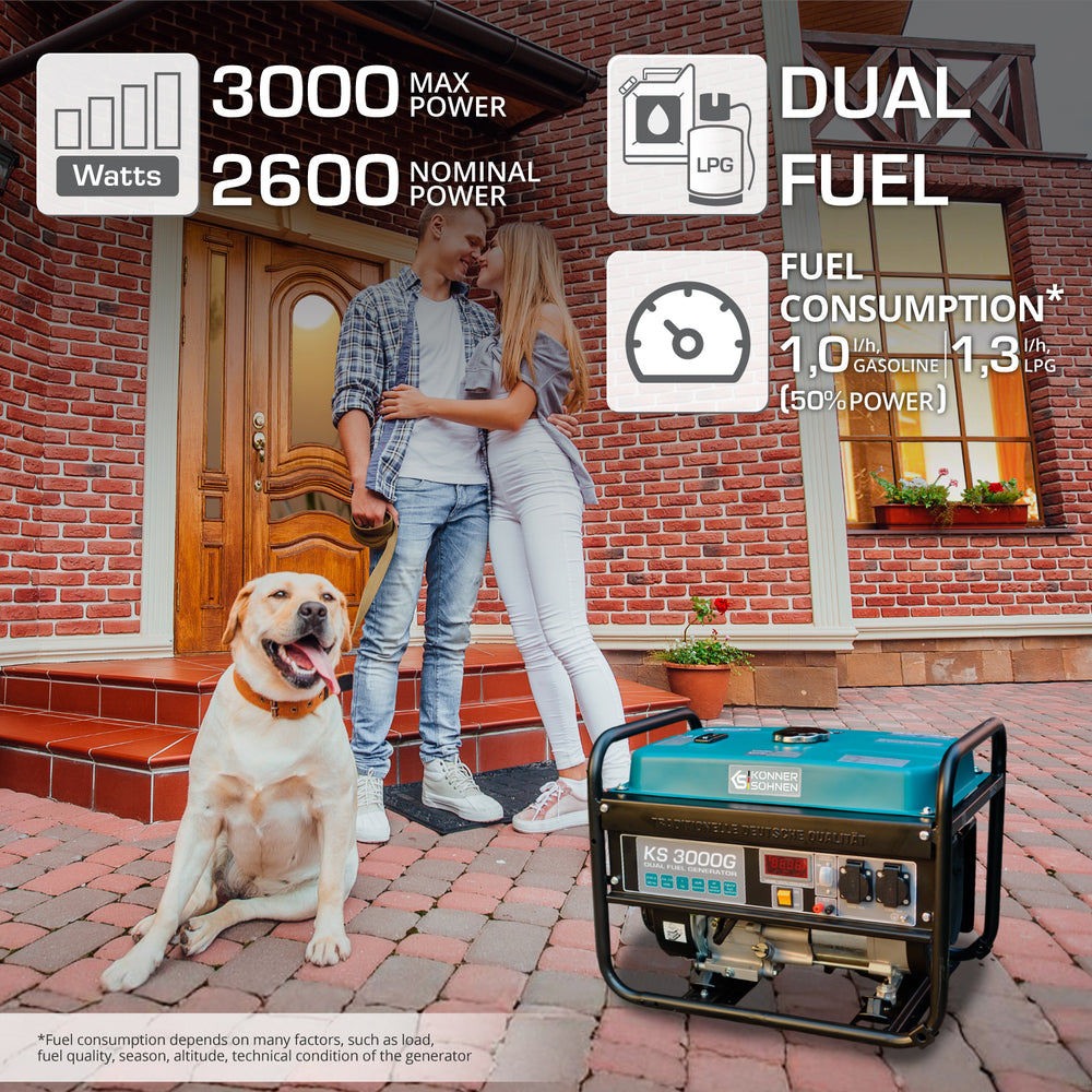Γεννήτρια LPG/Βενζίνης «Könner & Söhnen» KS 3000G