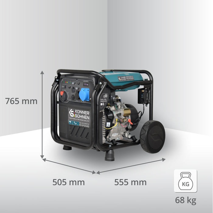 LPG/benzinski invertorski generator KS 8100iEG