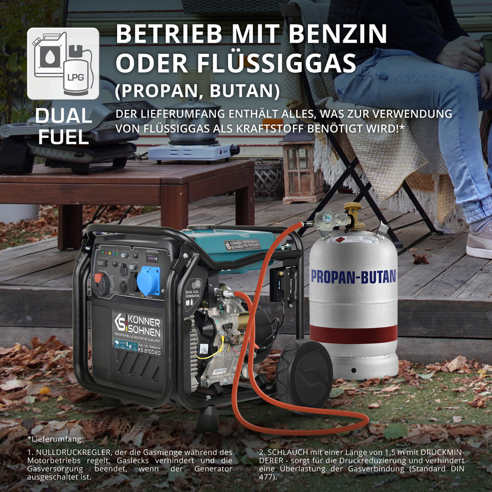LPG/benzinski invertorski generator KS 8100iEG