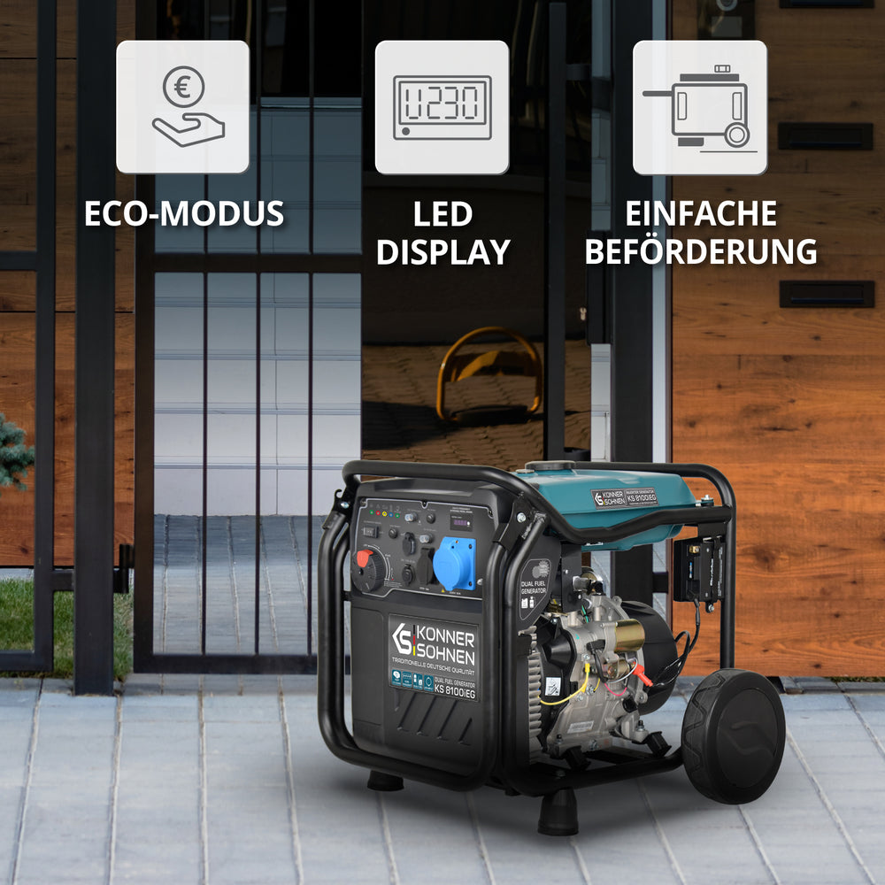 LPG/benzinski invertorski generator KS 8100iEG