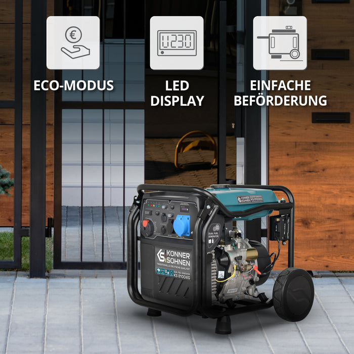 LPG/benzinski invertorski generator KS 8100iEG