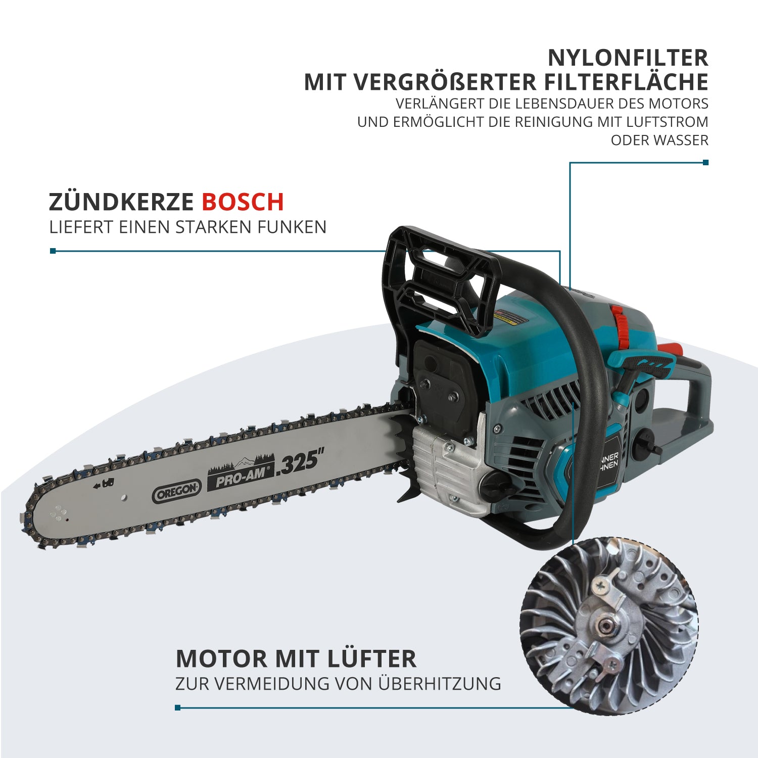 Benzinska motorna testera KS CS21G-16-1
