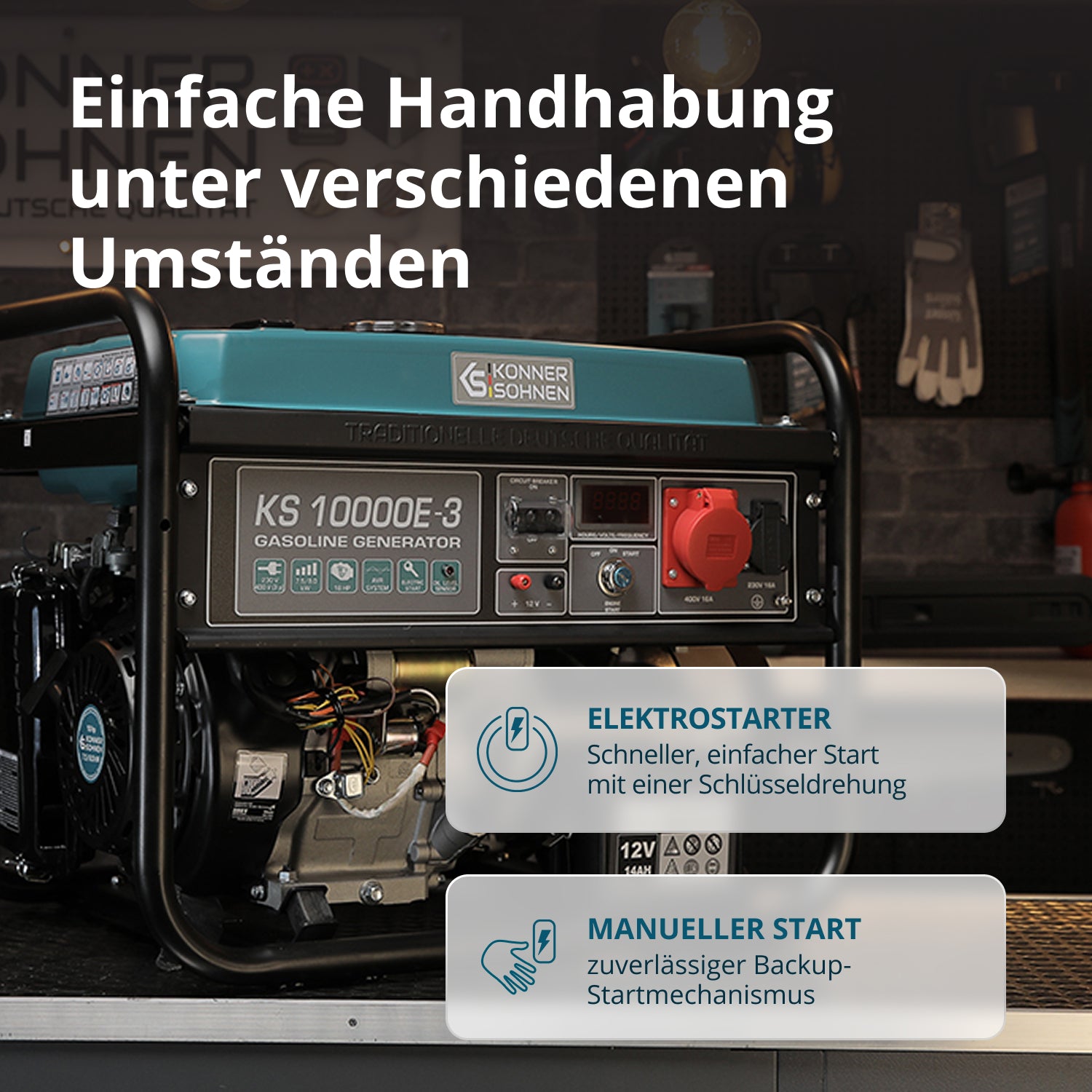 Benzingenerátor „Könner & Söhnen” KS 10000E-3