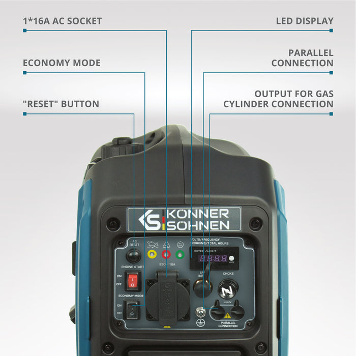Gerador inversor a GPL/gasolina KS 2000iG S