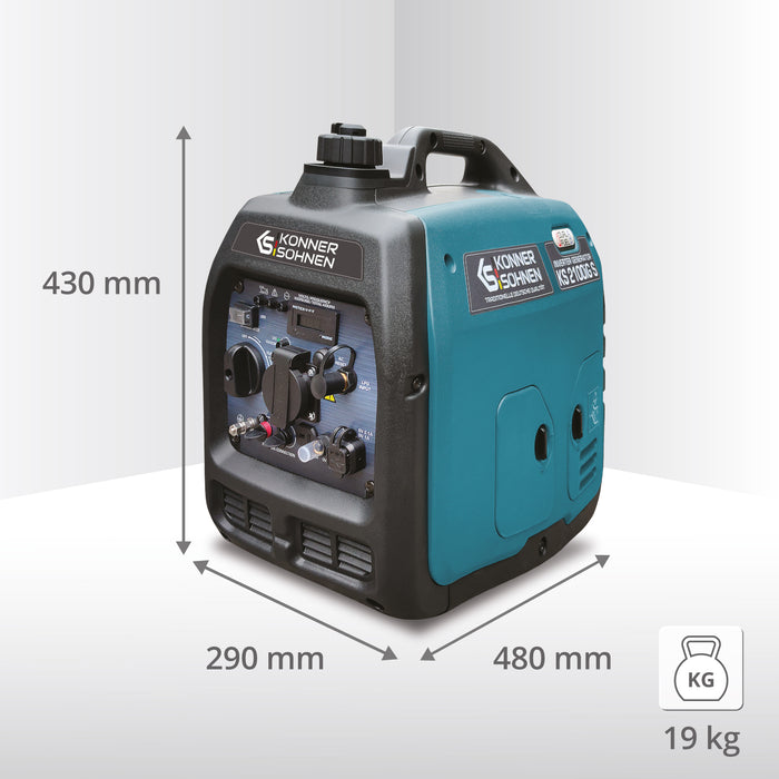 Groupe électrogène à essence-gaz de type inverter KS 2100iG S