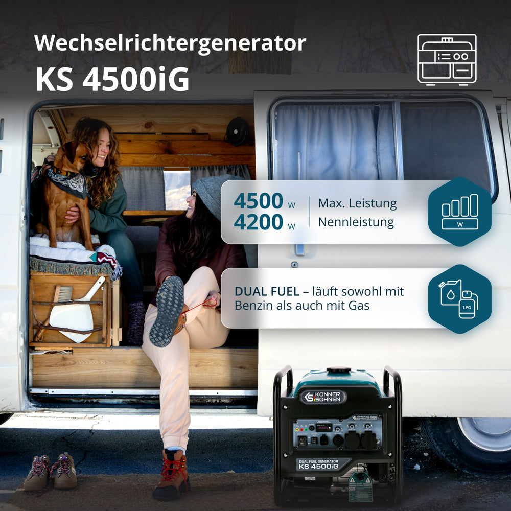 Dvostruki gorivni inverter generator KS 4500iG
