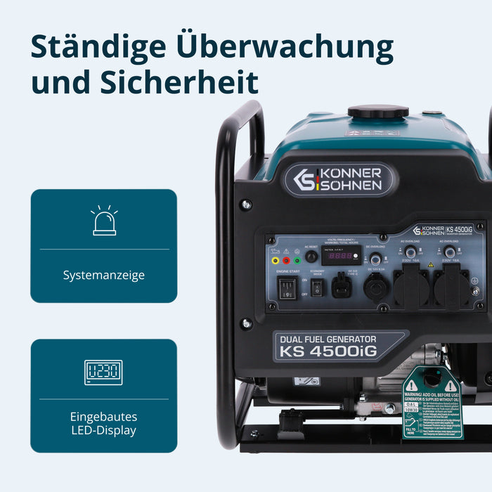 Dvostruki gorivni inverter generator KS 4500iG