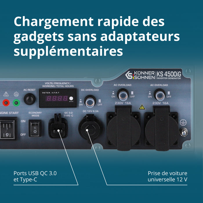 Groupe électrogène Inverter Bi-Carburant KS 4500iG