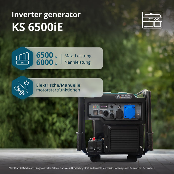 Invertorový benzínový generátor KS 6500iE