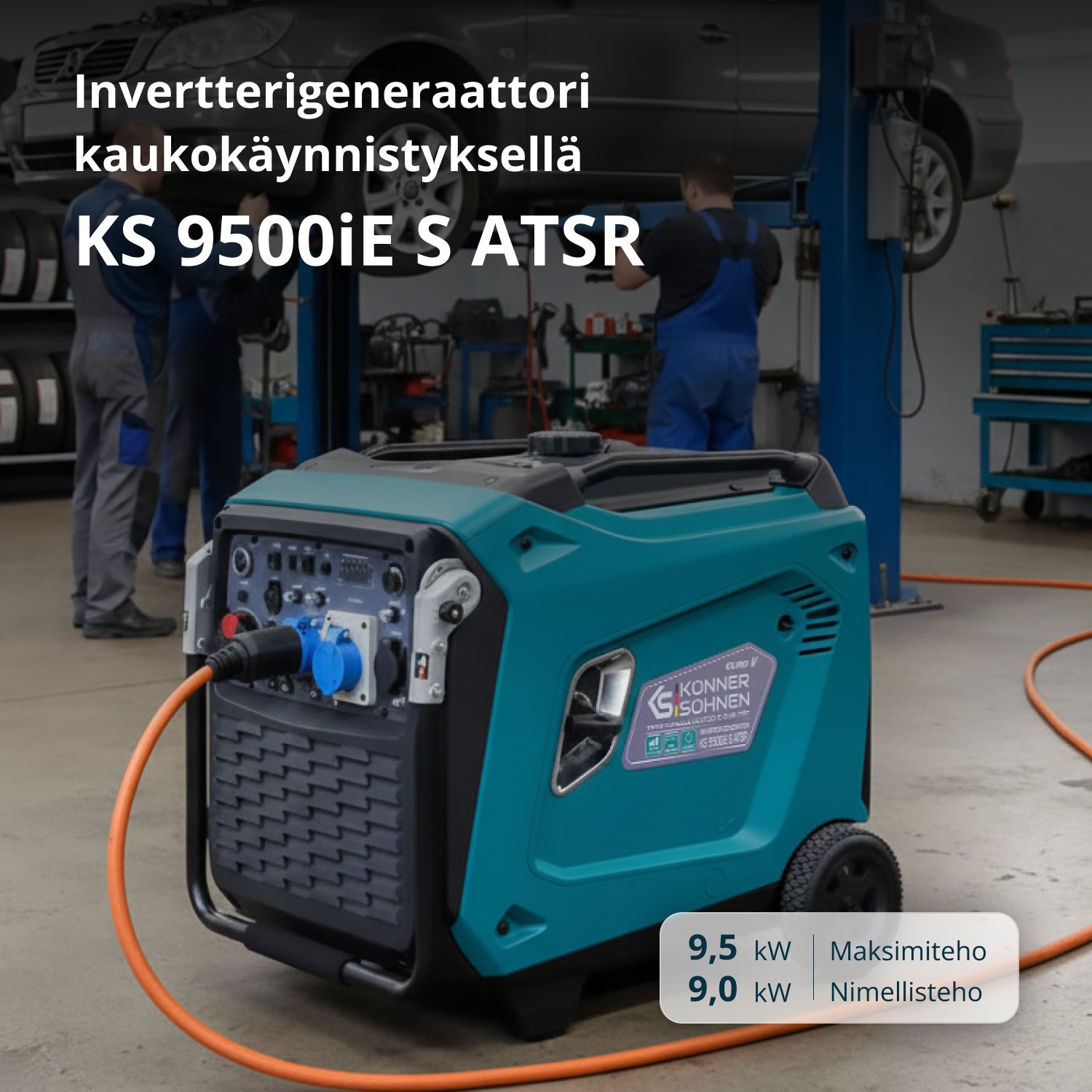 Inverterigeneraattori KS 9500iE S ATSR