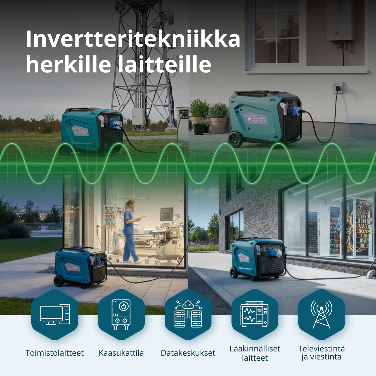 Inverterigeneraattori KS 9500iE S ATSR