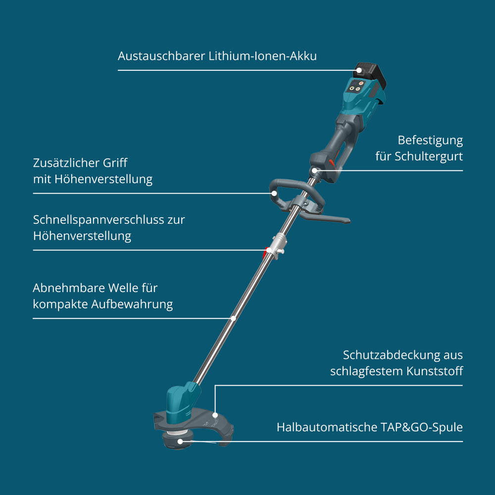 Trådlös grästrimmer och kantklippare KS BCT-20V