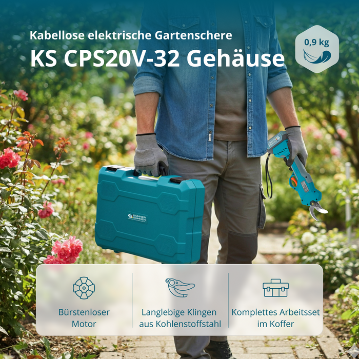 Sladdlös Elektrisk Beskärningssax KS CPS20V-32 Case