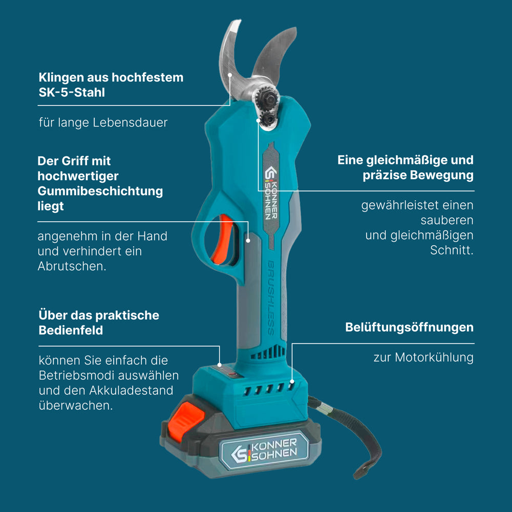 Sladdlös Elektrisk Beskärningssax KS CPS20V-32 Case